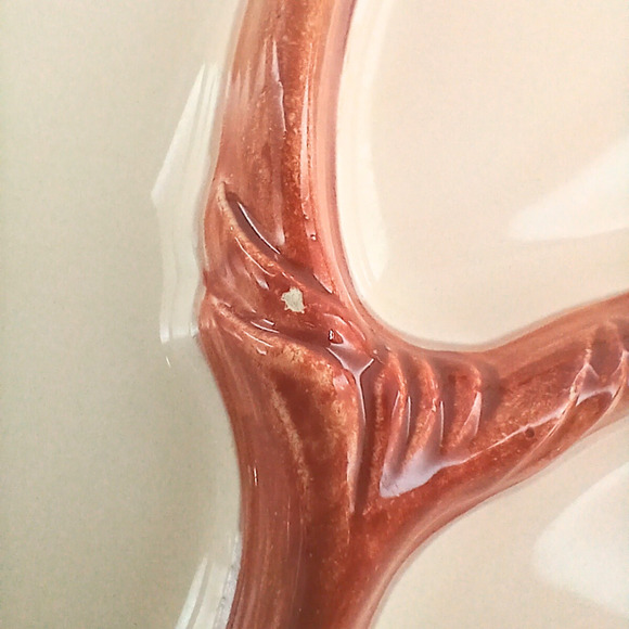 Franciscan Apple Divided Grill Dinner Plate ~ 11" Hand-Painted Ceramic Dish USA - Picture 11 of 15